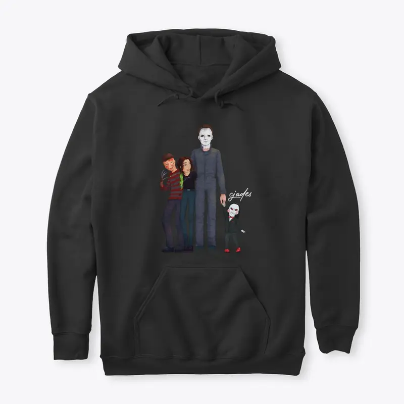 family portrait hoodie (white font)