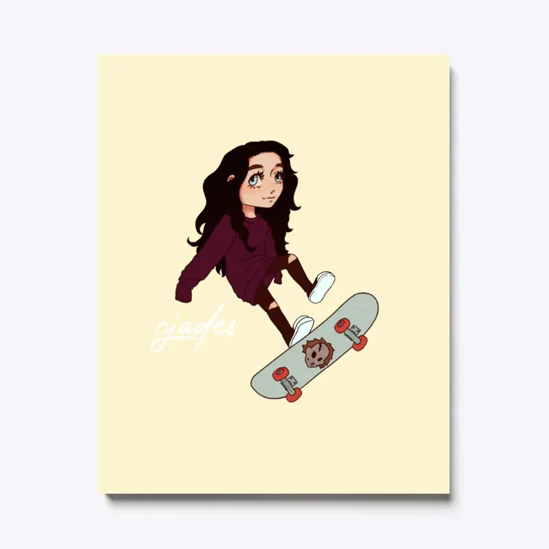 skateboard canvas print