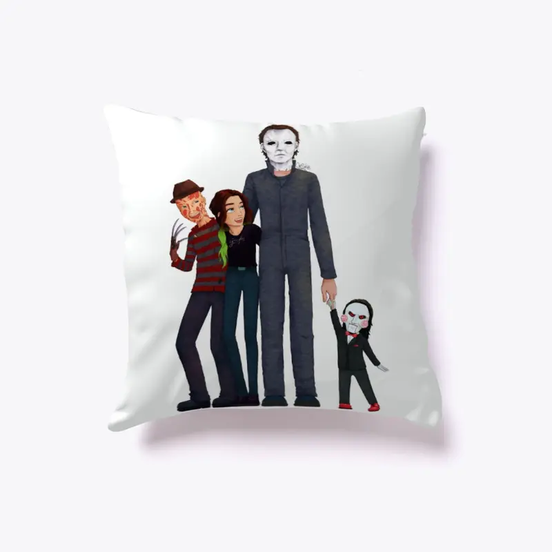 family portrait pillow